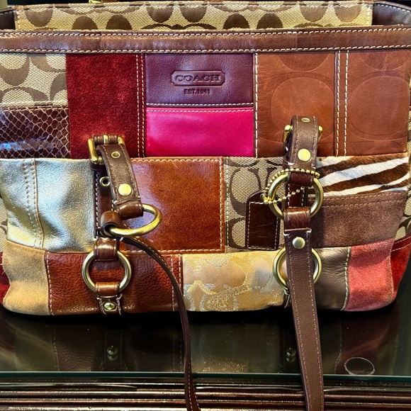 Coach Multicolor Patchwork Tote - Picture 2 of 4